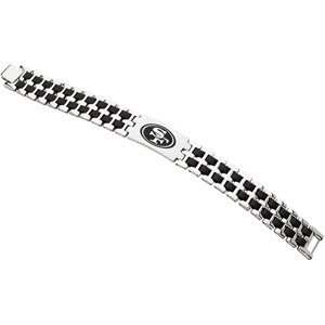   and Black Rubber San Francisco 49ers Link Bracelet 8 Inches Jewelry