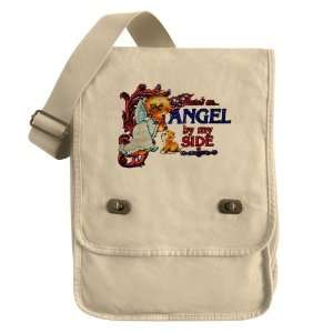  Messenger Field Bag Khaki Theres An Angel By My Side with 