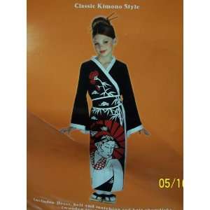  Classic Kimono Style Geisha Costume Childs S 4 5: Toys 