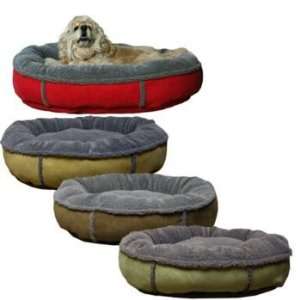 Faux Suede & Berber Comfy Cup Dog Bed Brown