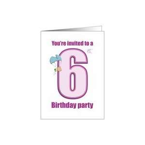 6th Birthday Invitation Card