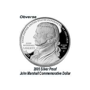   CHIEF JUSTICE JOHN MARSHALL COMMEMORATIVE   UNCIRCULATED SILVER DOLLAR