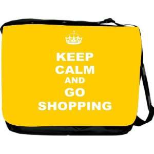  Keep Calm and Go Shopping   Yellow Color Messenger Bag 