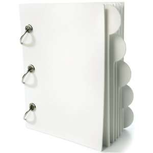   Simple White Core Chip Albums 10 Pages Round Tab 4X7