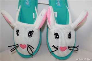 NICK AND NORA White Easter Bunny Slippers S M L XL  