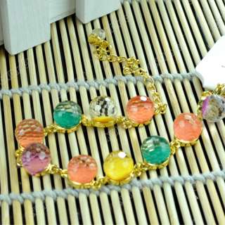   Korean 1 pcs Vintage Colorful Sweet Crystal Beads Lovely Bracelet Hot