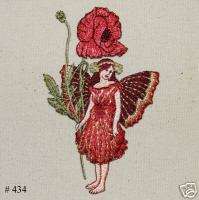 1PC~ RED PIXIE FAIRY ~ IRON ON EMBROIDERED APPLIQUE PATCH  