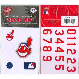 Cleveland Indians Official Rawlings Authentic Batting Helmet Decal Kit 