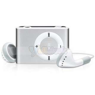 New Mini USB Clip Silver MP3 Music Player Support 1   8GB SD TF Card 