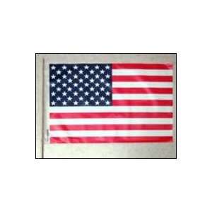  ECSP    12 x 18 Plastic US Stick Flag on 30 Wooden Dowel 