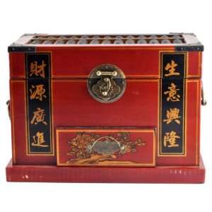  Chinese Leather Abacus Jewelry Box: Home & Kitchen
