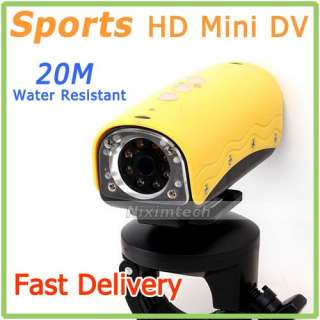 HD 720P WATERPROOF VIDEO ACTION CAMERA SPORT HELMET CAM HD mini DV 