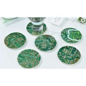   Circuit Board Coasters   set of 6 by Giftcraft