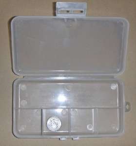 Clear Plastic Organizer with 5 Compartments 7 x 3 3/4  