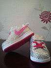 KIDS / CHILD GIRLS CRYSTAL TRAINERS HIGH HI TOPS BLING SPARKLE *NIKE 
