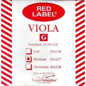  Super Sensitive Viola Nickel G Red Label Standard Size Medium 