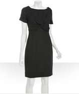 Ellen Tracy black stretch cotton twist detail dress style# 314520501