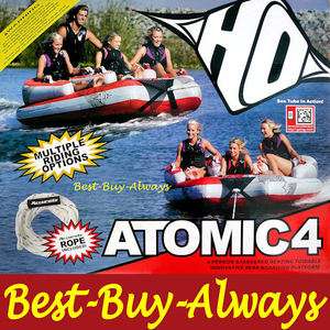  Atomic Towable Boat Tube 1 2 3 4 Person Inflatable Ski Tow For Water