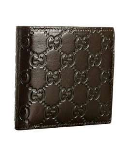 Gucci dark brown guccissima leather bi fold wallet  BLUEFLY up to 70% 