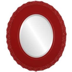  Williamsburg Oval in Holiday Red Mirror and Frame