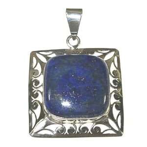  Lapis and Sterling Silver Pendant