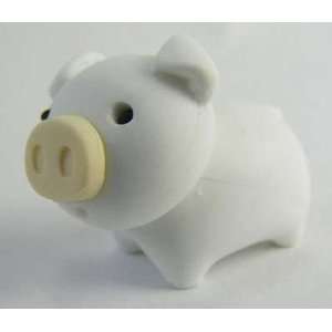  White Pig Japanese Animal Erasers. 2 Pack Toys & Games
