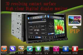 HD 2 DIN CAR DVD GPS BLUETOOTH Touch Screen SD Ipod  