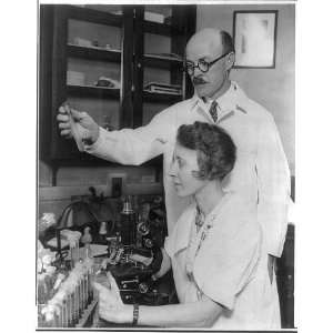  Harry Oakes,wife,laboratory,microscope,test tubes