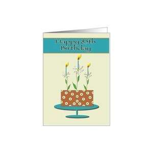  85th Birthday Cake+Flowers Card: Toys & Games