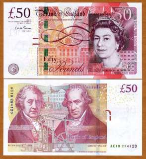 Great Britain, 50 pounds, 2010 (2011), P New, QEII, UNC  UK, England 