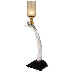    Hand Made Handheld Torch Accent Table Lamp