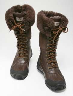 UGG Adirondack Tall Womens Brown Sheepskin Waterproof Snow Boot Size 5 
