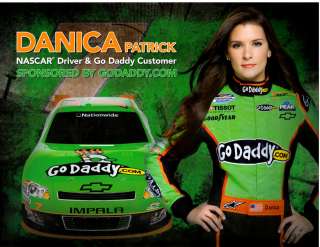 2012 DANICA PATRICK GODADDY IMPALA NASCAR NATIONWIDE SERIES POSTCARD 