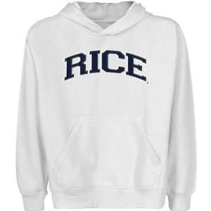  NCAA Rice Owls Youth White Arch Applique Pullover Hoody 