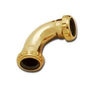   Double Slip Fitting with Brass Nuts   Polished Brass 