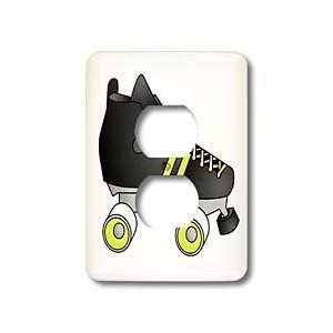  Designs Roller Derby   Skating Gifts   Black and Yellow Roller Skate 