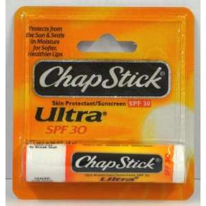 ChapStick Ultra Skin Protectant / Sunscreen SPF 30, 0.15 Oz (Pack of 6 