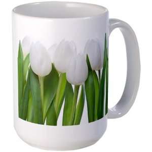  Large Mug Coffee Drink Cup White Tulips Spring: Everything 