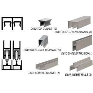 CRL Brushed Nickel Deluxe Track Assembly D613 Upper and D601 Rail With 