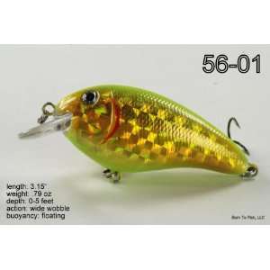  Gold Fat Crankbait Fishing Lure for Northern Pike
