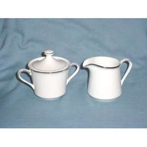  Porcelain Crown Empire Countess Cream & Sugar with Lid 