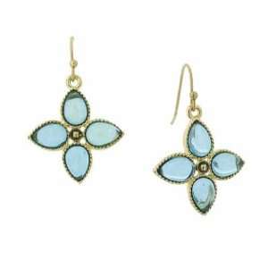  Sweet Tarts Blue Flower Drop Earrings: Jewelry