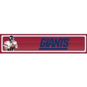 New York Giants Eli Manning 38 x 8 NFL Room Sign: Sports 