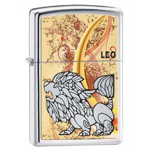  High Polish Chrome Leo Zodiac Gold