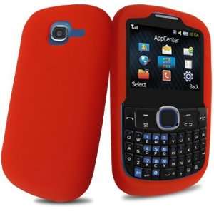  Red Silicone Skin Case Cover for Samsung SGH A187 AT&T 