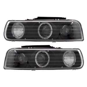   99 02 Chevy Silverado Black LED Halo Projector Headlights Automotive