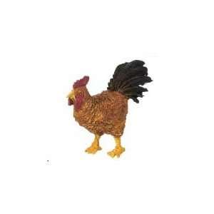    Dollhouse Miniature Rooster with a Black Tail: Toys & Games