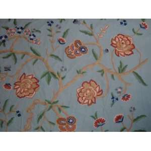   Fabric Blooms on Branches Blissful Blue Cotton Duck
