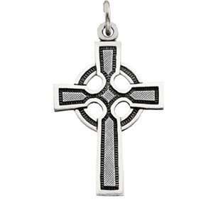    Sterling Silver 28.00X20.00 MM Celtic Cross Pendant: Jewelry