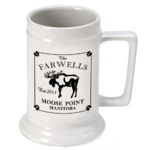  Cabin Series Personalized Beer Stein   Moose: Kitchen 